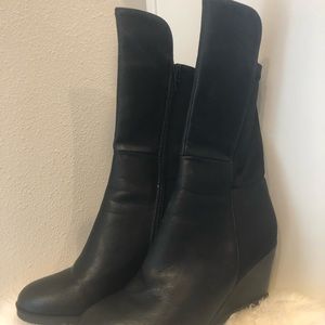 Black Wedge Boot